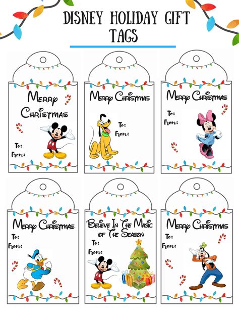 Disney Gift Tags Printable